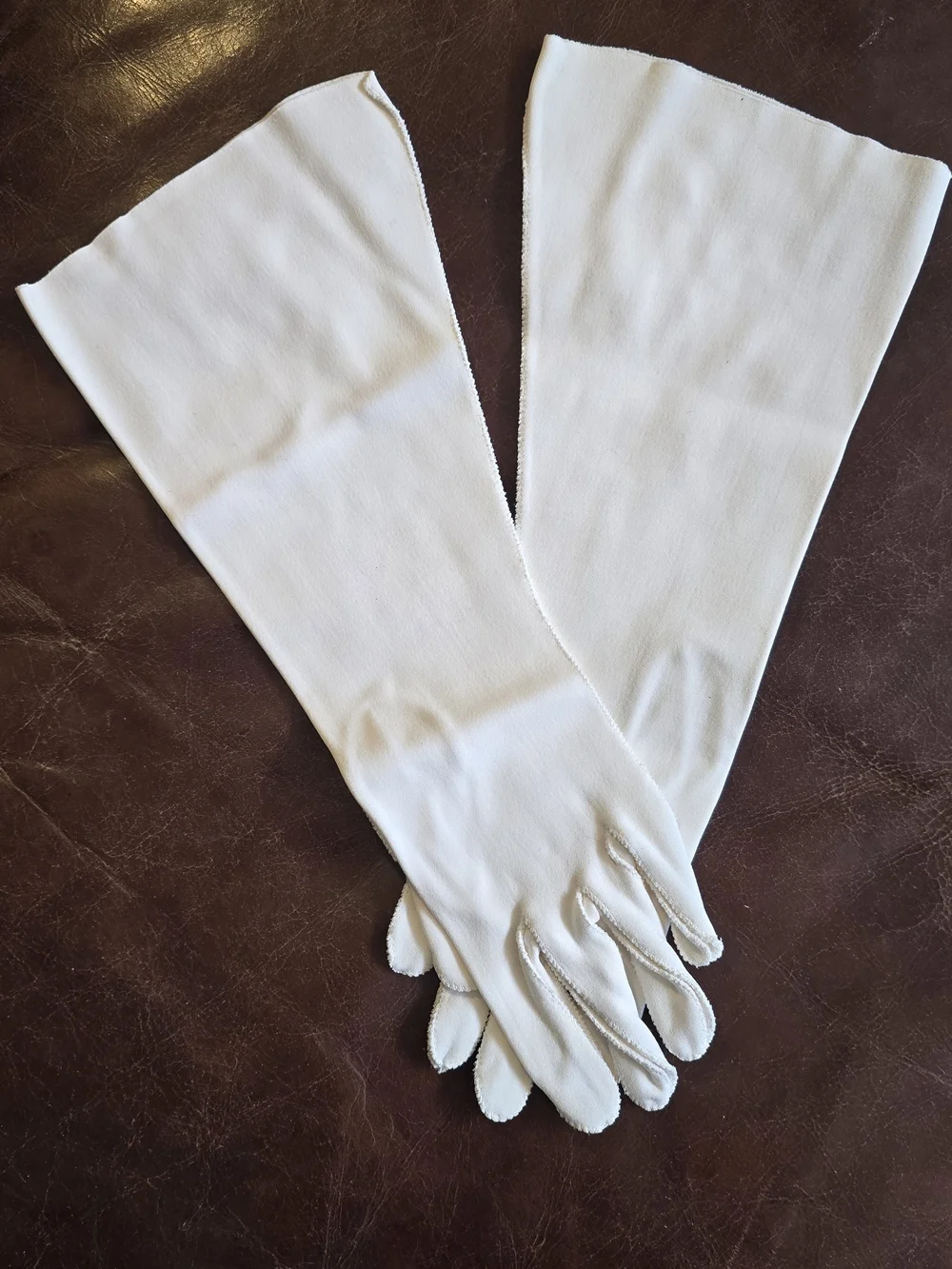 Vintage White Long Dress Gloves 13.5 Inches